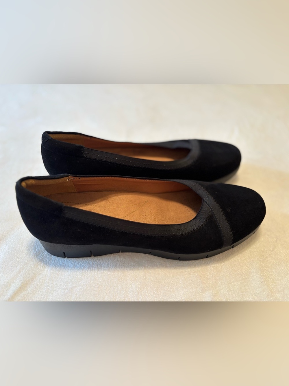 Clarks Daelyn Hill Black Suede Wedges